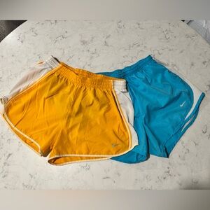 Nike Dri Fit Yellow and Blue Shorts bundle